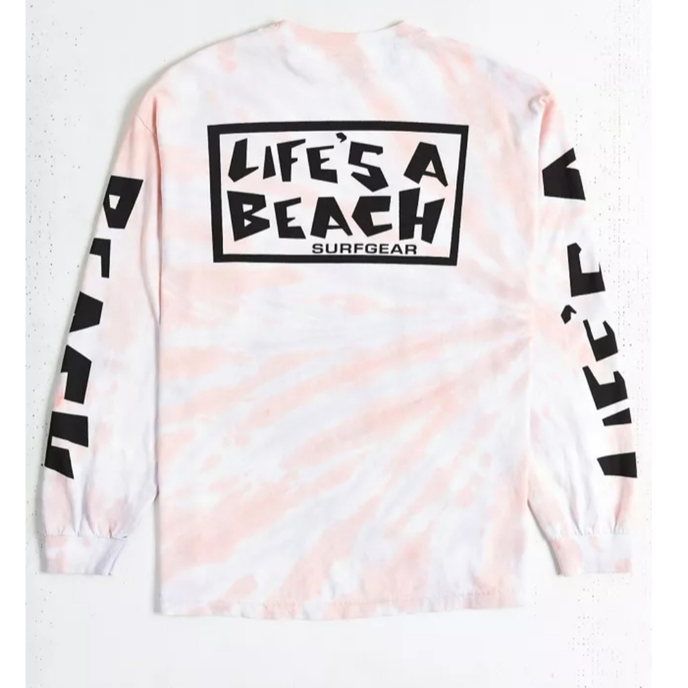 Life's A Beach Tie-Dye Long-Sleeve Tee - Picture 3 of 5